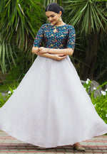 Load image into Gallery viewer, Off White Satin Silk Gown
