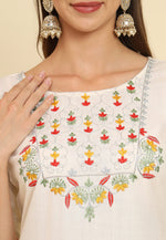 Load image into Gallery viewer, Off White Silk Readymade Pant Style Suit
