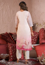 Load image into Gallery viewer, Off White Silk Readymade Pant Style Suit
