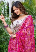 Load image into Gallery viewer, Off White Tissue Silk Readymade Lehenga Choli
