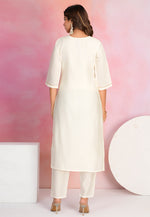 Load image into Gallery viewer, Off White Viscose Readymade Pant Style Suit
