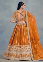 Load image into Gallery viewer, Orange Art Silk Lehenga Choli

