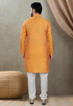 Load image into Gallery viewer, Orange Cotton Silk Kurta Pajama

