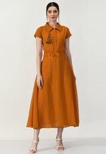 Load image into Gallery viewer, Orange Georgette Gown
