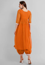 Load image into Gallery viewer, Orange Georgette Readymade Punjabi Suit

