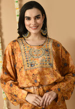 Load image into Gallery viewer, Orange Muslin Printed Co-Ords Set
