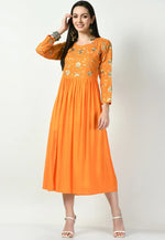 Load image into Gallery viewer, Orange Rayon Gown
