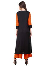 Load image into Gallery viewer, Orange Rayon Kurta Set With Palazzo

