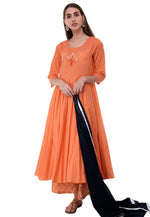 Load image into Gallery viewer, Orange Rayon Readymade Pakistani Suit
