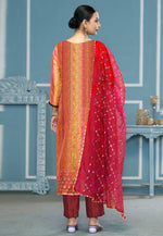 Load image into Gallery viewer, Orange Shimmer Pakistani Suit
