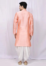 Load image into Gallery viewer, Peach Art Silk Indo Western Suit
