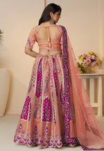 Load image into Gallery viewer, Peach Banarasi Silk Lehenga Choli For Wedding
