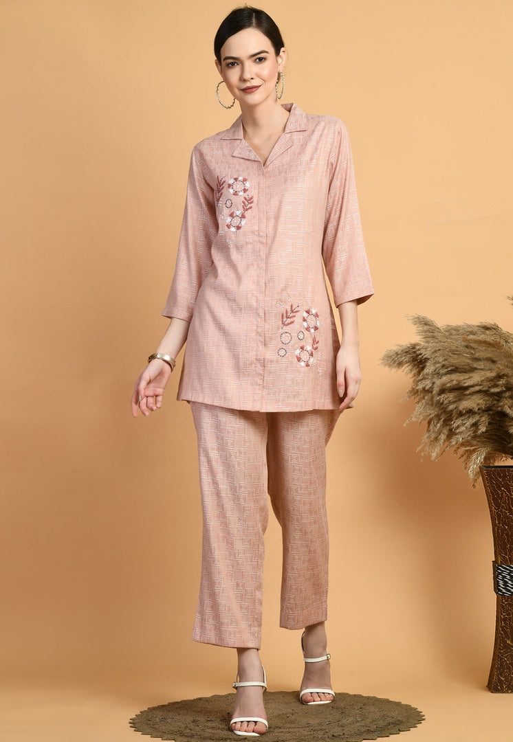 Peach Cotton Co-Ords Set