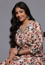 Load image into Gallery viewer, Peach Cotton Kurta Set With Pant
