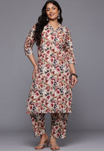 Load image into Gallery viewer, Peach Cotton Kurta Set With Pant
