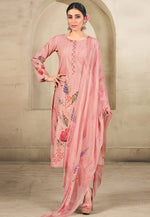 Load image into Gallery viewer, Peach Cotton Pakistani Suit

