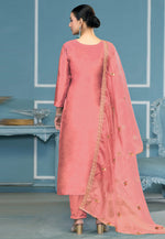 Load image into Gallery viewer, Peach Cotton Pakistani Suit

