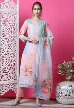 Load image into Gallery viewer, Peach Cotton Pant Style Suit
