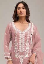 Load image into Gallery viewer, Peach Cotton Pant Style Suit
