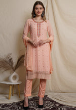 Load image into Gallery viewer, Peach Georgette Pakistani Suit
