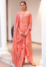 Load image into Gallery viewer, Peach Georgette Pakistani Suit

