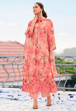 Load image into Gallery viewer, Peach Georgette Pakistani Suit
