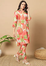 Load image into Gallery viewer, Peach Muslin Kurta Set With Pent
