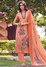 Load image into Gallery viewer, Peach Muslin Pakistani Suit
