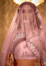 Load image into Gallery viewer, Peach Net Circular Lehenga Choli
