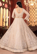 Load image into Gallery viewer, Peach Net Circular Lehenga Choli
