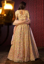 Load image into Gallery viewer, Peach Net Lehenga Choli For Wedding
