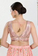 Load image into Gallery viewer, Peach Net Readymade Blouse
