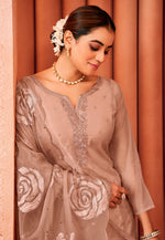 Load image into Gallery viewer, Peach Organza Pakistani Suit
