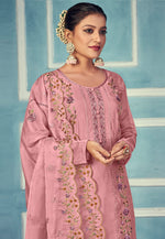 Load image into Gallery viewer, Peach Organza Pant Style Suit

