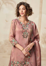 Load image into Gallery viewer, Peach Organza Sharara Suit
