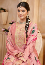 Load image into Gallery viewer, Peach Silk Anarkali Suit
