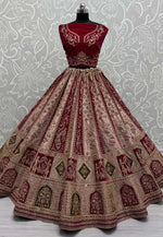 Load image into Gallery viewer, Peach Silk Bridal Lehenga Choli
