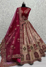 Load image into Gallery viewer, Peach Silk Bridal Lehenga Choli
