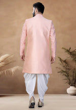 Load image into Gallery viewer, Peach Silk Indo Western Suit
