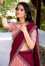 Load image into Gallery viewer, Peach Silk Lehenga Choli
