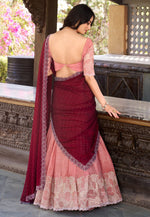Load image into Gallery viewer, Peach Silk Lehenga Choli
