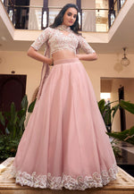 Load image into Gallery viewer, Peach Silk Lehenga Choli
