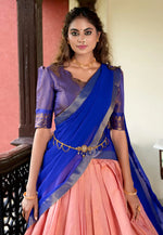 Load image into Gallery viewer, Peach Silk Lehenga Choli

