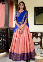 Load image into Gallery viewer, Peach Silk Lehenga Choli
