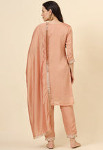 Load image into Gallery viewer, Peach Silk Readymade Pakistani Suit
