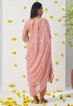 Load image into Gallery viewer, Peach Silk Readymade Pant Style Suit
