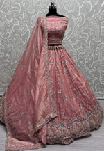 Load image into Gallery viewer, Peach Silk Wedding Lehenga Choli
