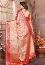 Load image into Gallery viewer, Peach Tissue Silk Saree With Blouse
