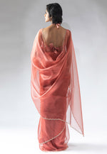 Load image into Gallery viewer, Peach Tissue Silk Saree With Blouse
