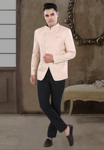 Load image into Gallery viewer, Peach Viscose Jodhpuri Suit
